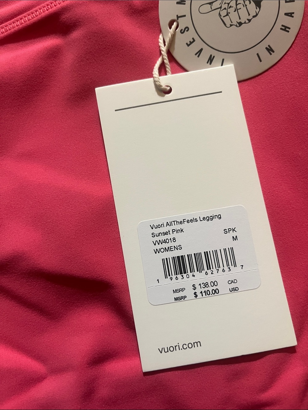 Vuori All The Feels Leggings Sunset Pink - Picture 2 of 2